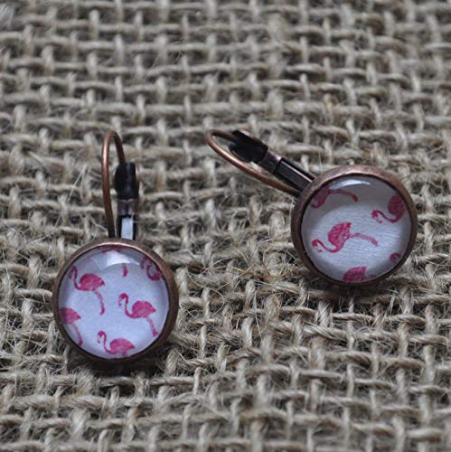 Flamencos extravagantes! palanca de cobre, adornos de cristal cúpula, regalos para ella