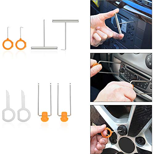 flintronic Herramientas Desmontar, 27PCS Nilón Desmontaje/Eliminación Kit para Desmontar el Salpicadero Radio, Audio Vehículo Interior Recubrimiento Desmontaje (Rojo)