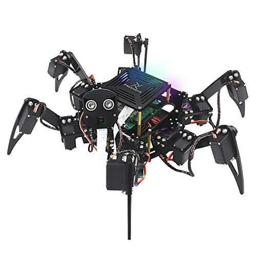 Freenove Big Hexapod Robot Kit for Raspberry Pi 4 B 3 B+ B A+, Walking, Self Balancing, Live Video, Face Recognition, Pan Tilt, Ultrasonic Ranging, Camera Servo Wireless RC