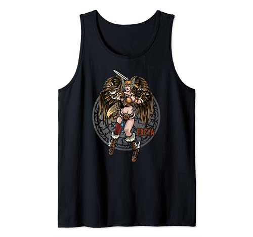 Freya Mitología nórdica Viking Valkyrie Diosa nórdica Camiseta sin Mangas