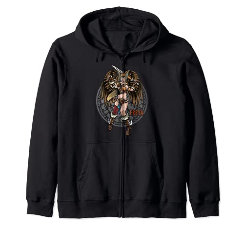 Freya Mitología nórdica Viking Valkyrie Diosa nórdica Sudadera con Capucha