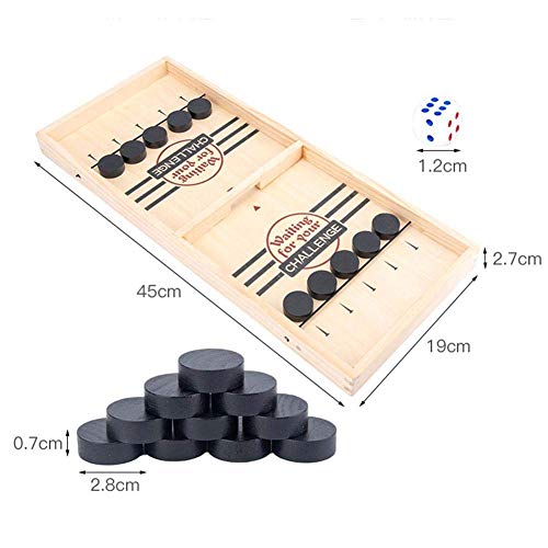 FTFTO Fast Sling Puck Board Game Catapult Chess Bumper Interactive 2-in-1 Parent-Child Interaction CatapultBouncing Chess Table Hockey Toy Party Game Toy for Parent-Child