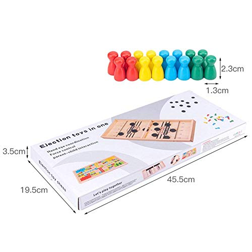 FTFTO Fast Sling Puck Board Game Catapult Chess Bumper Interactive 2-in-1 Parent-Child Interaction CatapultBouncing Chess Table Hockey Toy Party Game Toy for Parent-Child