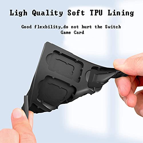 Funda de Juego-Compatible para Nintendo Switch Compatible con 12 Ranuras para Almacenamiento de Tarjetas de Juego y 12 Ranuras para Tarjetas SD, Estuche para Switch Lite NS NX (Animal Crossing/Green)