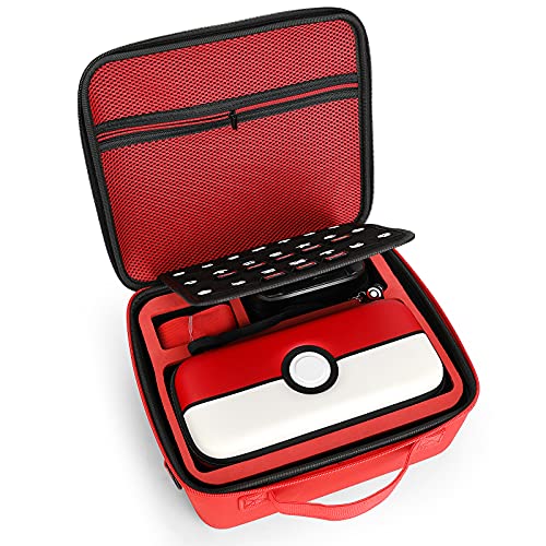 Funda de Transporte para Switch & Switch OLED, Pokémon Pokeball Diseño, Case Rígida de Protector Estuche de Almacenamiento para Switch Console y Accesorios - Solución de Sub-Paquete