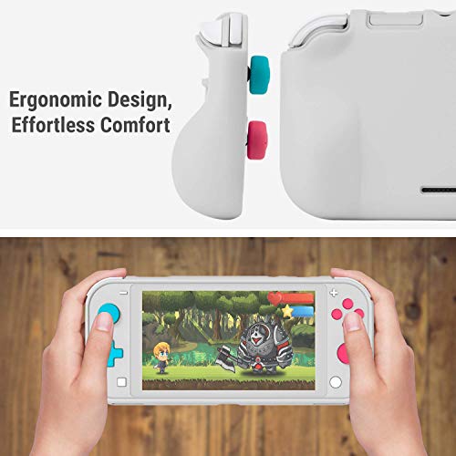 Funda para la Nintendo Switch Lite – Comfort Grip Case, Carcasa protectora con puños de mano rellenos integrados para la parte posterior de la consola Switch Lite, Con soporte plegable - Z&Z Edition