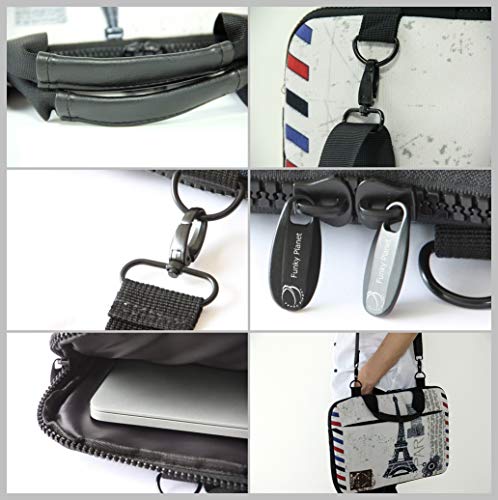 Funda para portátiles 15-15.6" Pulgadas Funda de Lona con asa y Correa para portátiles DELL HP Macbook Apple Samsung Toshiba - DISEÑOS Diferentes - (Poland)