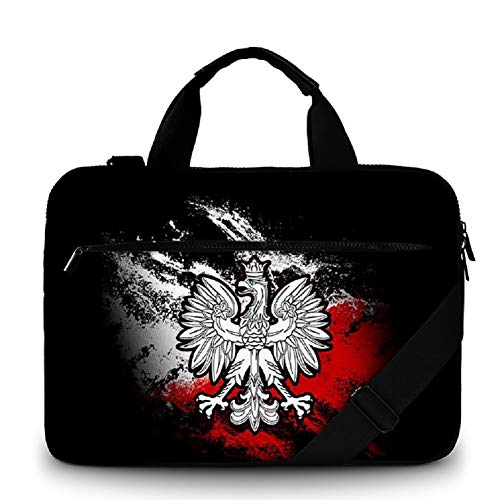 Funda para portátiles 15-15.6" Pulgadas Funda de Lona con asa y Correa para portátiles DELL HP Macbook Apple Samsung Toshiba - DISEÑOS Diferentes - (Poland)