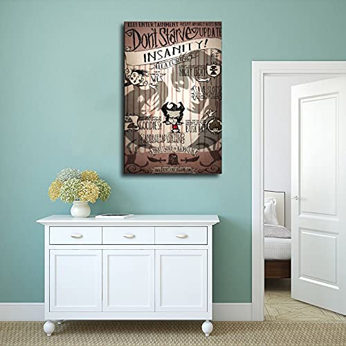 Game Don't Starve 2 Póster de lona para dormitorio, decoración deportiva, paisaje, oficina, habitación, marco de regalo, 60 x 90 cm