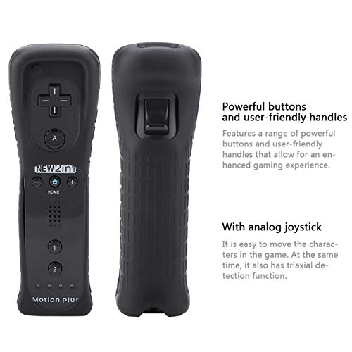 Gamepad Somatosensorial, Gamepad Somatosensorial Conveniente para Operar Botón de Gran Alcance Mango de Juego para Wii/WiiU(Negro)