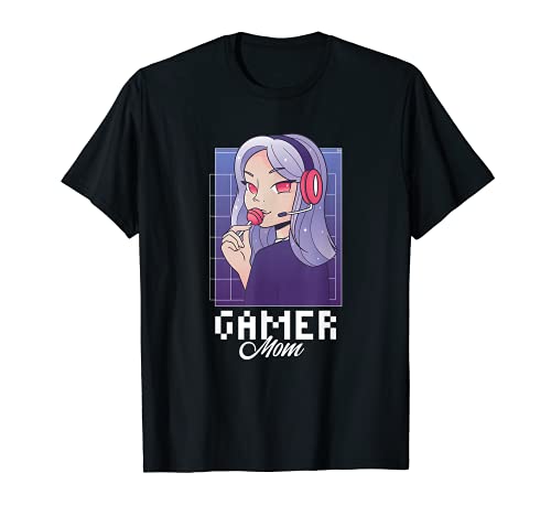 Gamer Mom Anime Pro Gamers Girl Online Block Game Camiseta