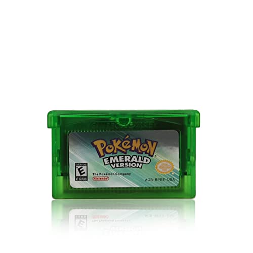 GAOHEREN Ajuste for la Serie Pokemon NDSL GB GBC GBM GBA SP Tarjeta de Consola de Cartucho de Videojuegos Classic Recolección de Colores Versión Colorida Inglés Idioma GHR (Color : Emerald Version)