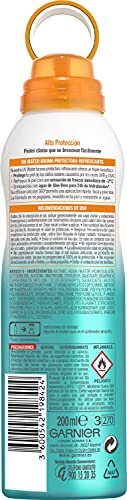 Garnier Delial UV Water Bruma Protectora Refrescante, Muy Alta Protección Solar para Cuerpo y Rostro IP50 - 200 ml