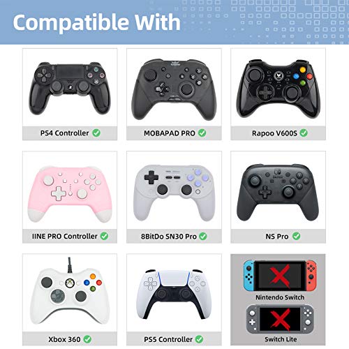 GeekShare Cat Paw Playstation 4 - Empuñaduras para el pulgar, juego de fundas para palillos compatibles con Switch Pro Controller y PS4 PS5 Controller, 2 pares / 4 piezas-Forma de pata de gato