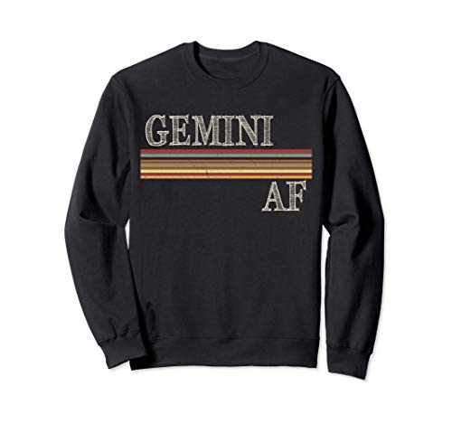 Gemini AF Funny Birthday T Shirt May & June Reto Sudadera