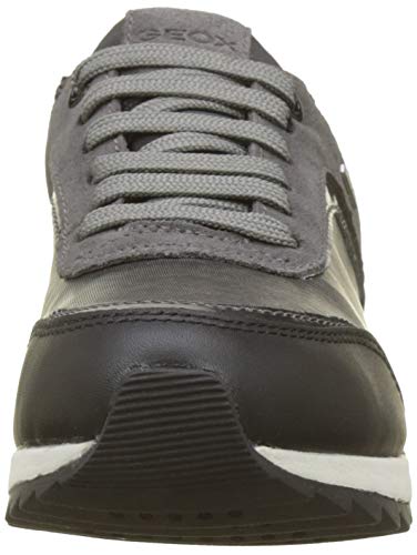 Geox D Aneko B ABX A, Zapatillas, Gris (Gun/Dk Grey C1g9f), 35 EU