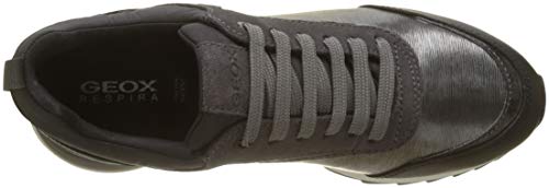 Geox D Aneko B ABX A, Zapatillas, Gris (Gun/Dk Grey C1g9f), 35 EU