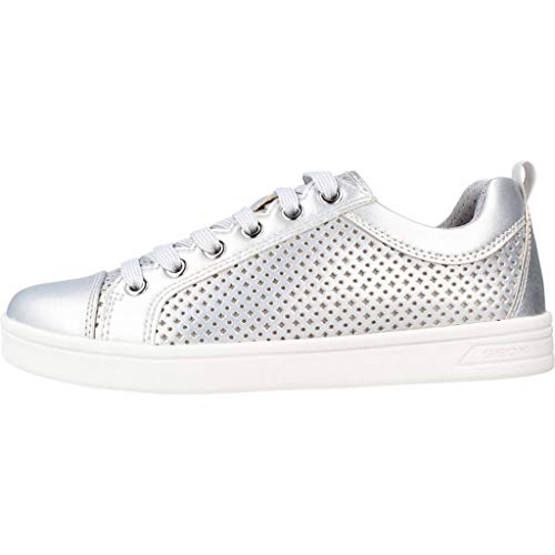 Geox J DJROCK Girl A, Zapatillas Mujer, Plateado (Silver C1007), 36 EU