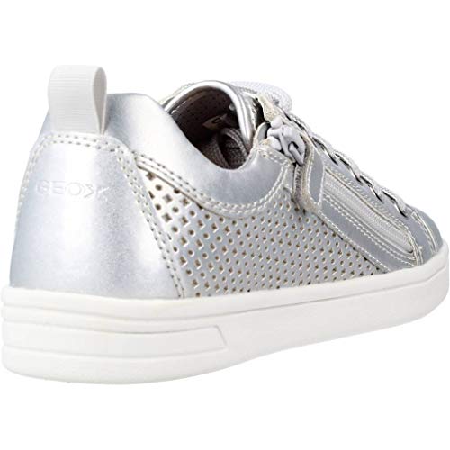 Geox J DJROCK Girl A, Zapatillas Mujer, Plateado (Silver C1007), 36 EU