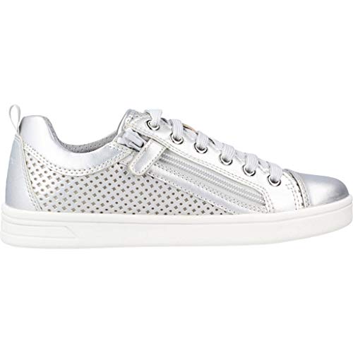 Geox J DJROCK Girl A, Zapatillas Mujer, Plateado (Silver C1007), 36 EU