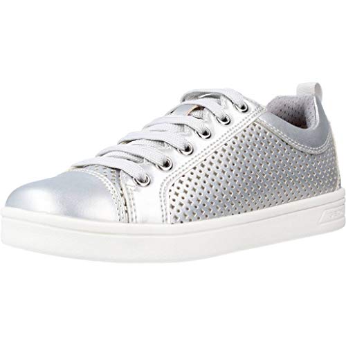 Geox J DJROCK Girl A, Zapatillas Mujer, Plateado (Silver C1007), 36 EU