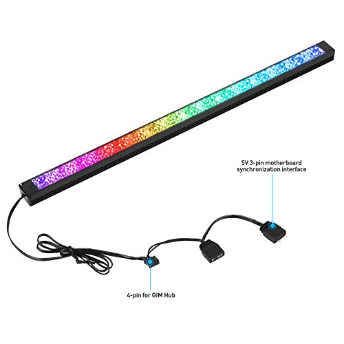 GIM KB-15 RGB Diamond Tira LED, Negro