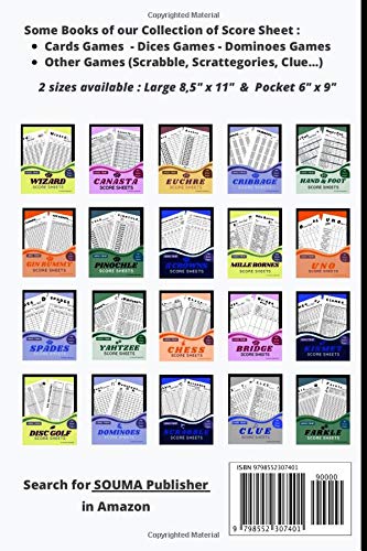 Gin Rummy Score Sheet: 100 Scorekeeping to Easily Keep Track of All scores in one Convenient book, Easy to Read, Pocket Handy Size, Funny Gift for Card Game Lovers