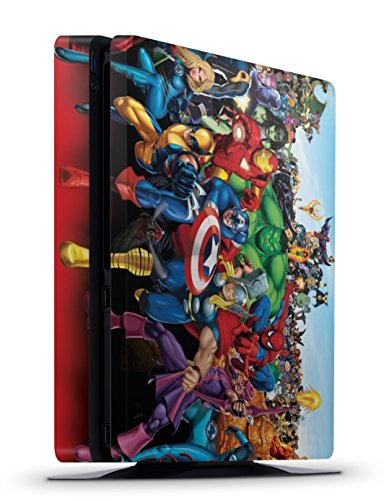 giZmoZ n gadgetZ Skin Adhesivo de Vinilo de Marvel de GNG para la Consola PS4 Slim + Set de 2 Skins para los Controladores