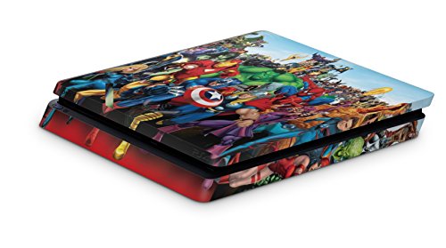 giZmoZ n gadgetZ Skin Adhesivo de Vinilo de Marvel de GNG para la Consola PS4 Slim + Set de 2 Skins para los Controladores