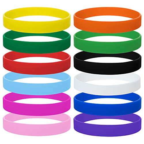GOGO 120 Piezas de Pulseras de Goma para Adultos, Pulseras de Silicona, Accesorios de Fiesta, Brazalete Elastica de Multicolor - Violeta