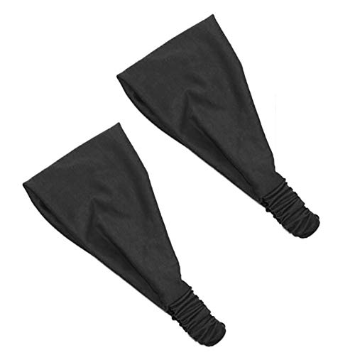 GOGO 2 diademas de algodón, diseño bohemio, color negro