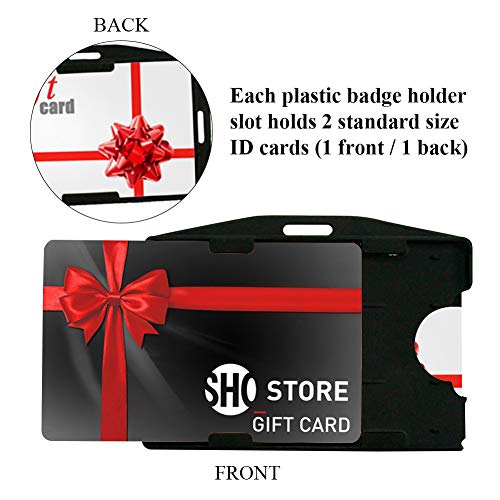 GOGO 2 Piezas Llavero Retráctil de Alta con Funda para Tarjeta, Clips Carrete Llavero Mosquetón Retráctil Plástico 2 Lados