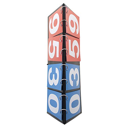 GOGO Marcador Deportivo Plegable con Tapa de 2 Dígitos Portátil, Tablero de Flip Portátil para Puntuación, Marcador Portátil Plegable de Mano, 0-99