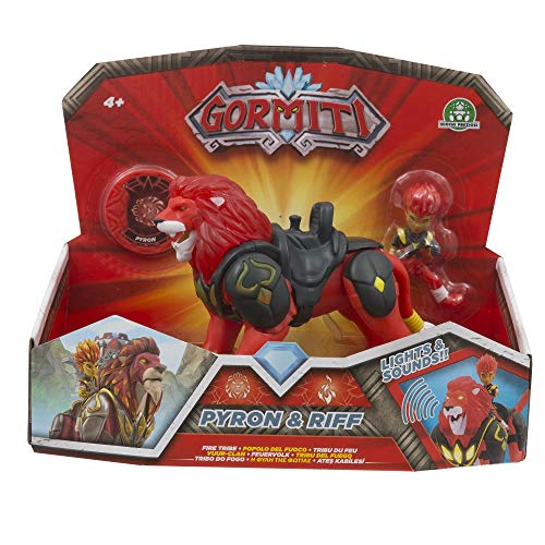 Gormiti, Hyperbeast Luminoso con Figura de 7 cm, piron, Hyperbeast Articulado, Efecto Luminoso electrónico, Pilas Incluidas, Juguete para niños a Partir de 4 años, GRM052