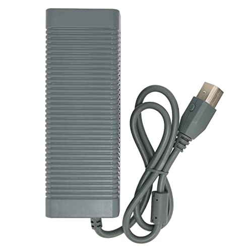 Goshyda Adaptador de Corriente, Cargador de Consola de Juegos Universal Reemplazo de Bloque de Fuente de Alimentación de CA, con Cable de Alimentación, para Xbox 360 185‑265V(#1)