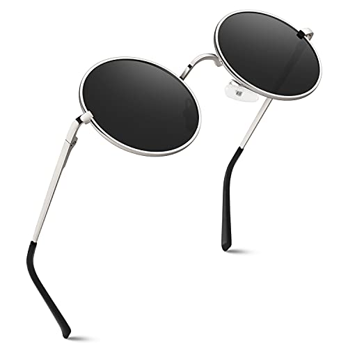 GQUEEN Classic Lennon Ronda gafas de sol polarizadas con protección UV400 MEZ1