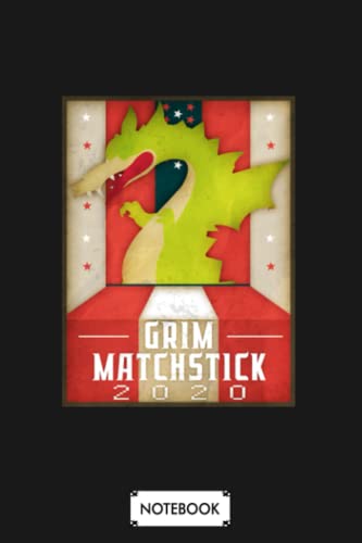 Grim Matchstick Political Cuphead Boss Xbox Notebook: Lined College Ruled Paper,6x9 120 Pages,journal,matte Finish Cover,diary,planner