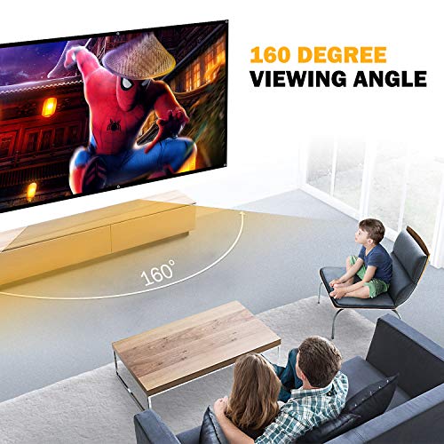 Groview - Pantalla para proyector plegable de 100 pulgadas para interior y exterior, para películas y presentaciones de oficina, portátil 16:9
