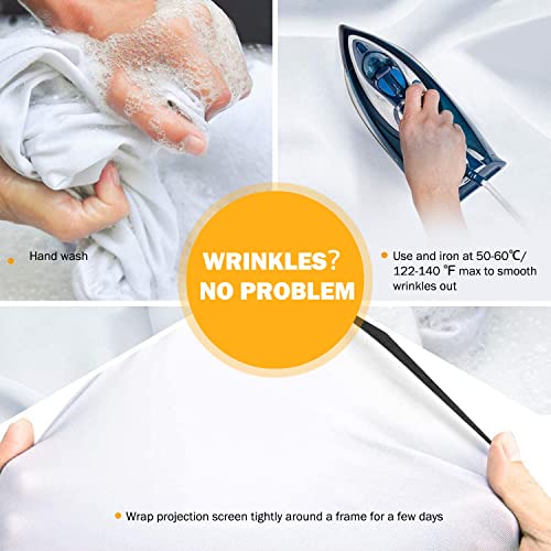 Groview - Pantalla para proyector plegable de 100 pulgadas para interior y exterior, para películas y presentaciones de oficina, portátil 16:9