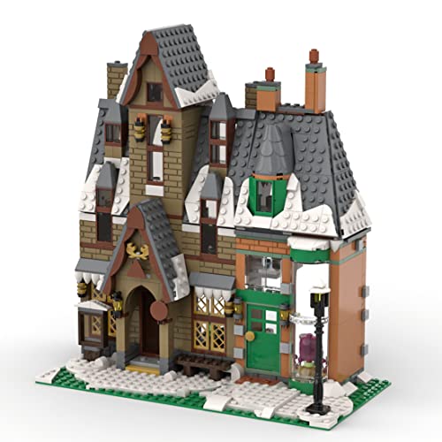 GUDA Conjuntos de construcción de casas modulares, 877 PC+MOC-80404 Harry Potter Series Hogsmeade Village Modelo Street View Arquitectura Bloques de construcción MOC, compatible con Lego