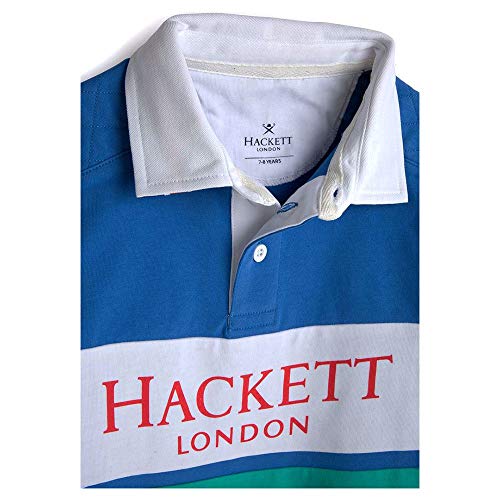 Hackett PC Panel UJK RBY B Camisa Polo, 545BRIGHT Blue, K07 para Niños