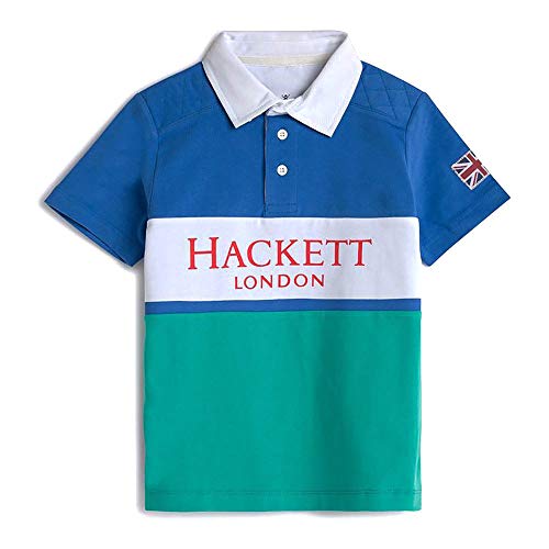 Hackett PC Panel UJK RBY B Camisa Polo, 545BRIGHT Blue, K07 para Niños