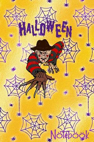 Halloween Notebook | Halloween White Line Paper Journal | Skull with a Gust