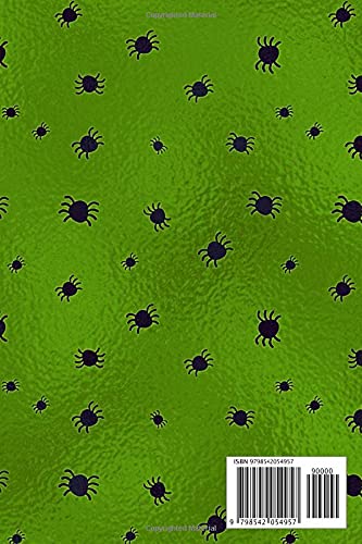 Halloween Notebook With Ghost Spider Halloween Wide Ruled Journal 6x9 120 Pages