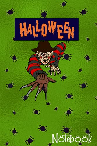 Halloween Notebook With Ghost Spider Halloween Wide Ruled Journal 6x9 120 Pages