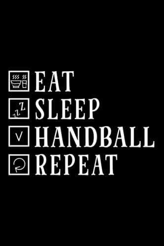 Handball Eat Sleep Repeat Gift Vintage Notebook Lined Journal: Management,6x9 in,Gym,Halloween,Thanksgiving,Daily Organizer,Christmas Gifts,2021,2022,Task Manager
