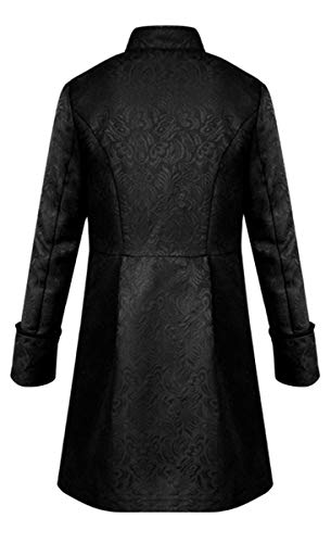 HaoHuodress Hombres Chaqueta Gotica Steampunk Traje Vintage Victoriano Uniforme De Chaquetas Abrigo