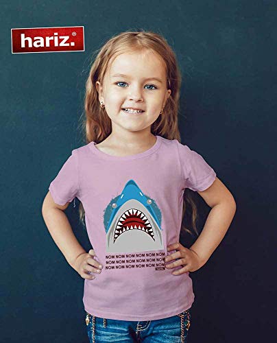 Hariz - Camiseta para niña, diseño de tiburón con animales y tarjetas de regalo rojo 128