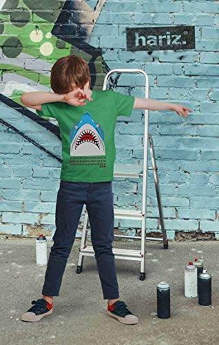Hariz - Camiseta para niño con diseño de tiburón y animales de la selva, incluye tarjeta de regalo rojo 14 años