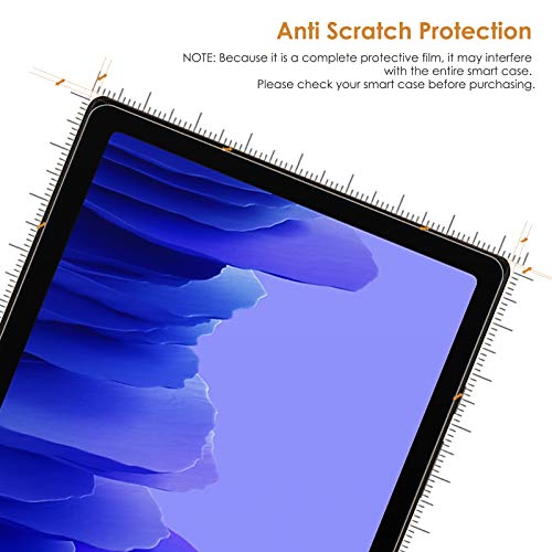Hianjoo 2 Piezas Pantalla Protector Compatible con Samsung Galaxy Tab A7 10.4", Premium Cristal Tablet Salvapantallas Vidrio Templado para SM-T500/T505[9H Dureza][Alta Claridad][Sin Burbujas]